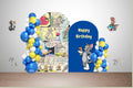 Mega Cartoon Chase premium birthday decoration kit with large cat and mouse wall banner for milestone birthdays
